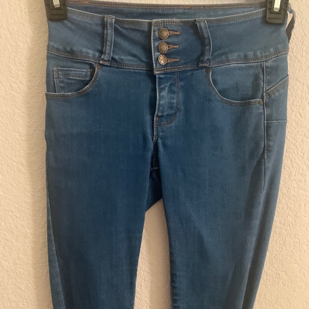 High waisted wax jeans